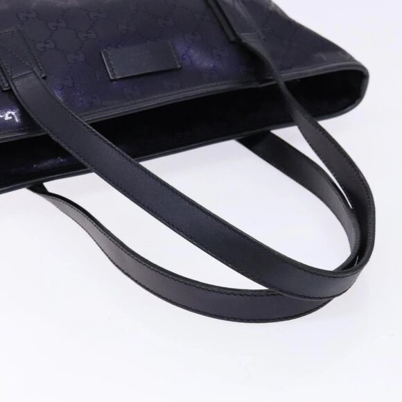 GUCCI GG implementation Tote Bag PVC Navy Silver 211133 Auth ki5982 - Picture 8 of 16